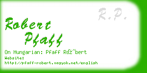 robert pfaff business card